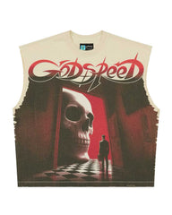 Godspeed Fate's Doorstep Sleeveless Tee Bone
