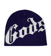 Godspeed Forever OG Logo Studded Beanie Navy/White