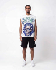 Godspeed Liberty Tears Sleeveless Tee White