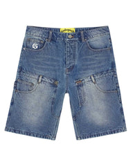 Godspeed Twin Panel Denim Shorts Blue