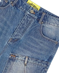 Godspeed Twin Panel Denim Shorts Blue