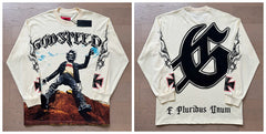 Godspeed "E Pluribus Unum" Rocker Graphic Beige Long Sleeve Tee