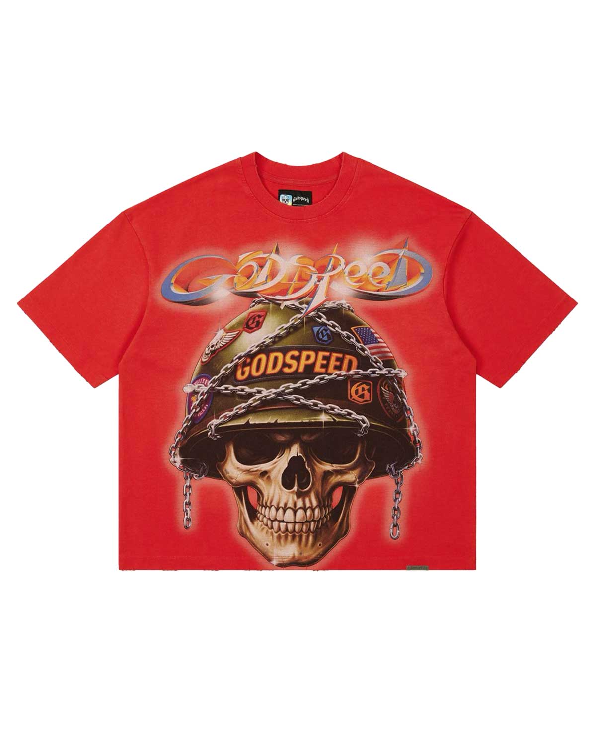 Godspeed Badges Of Honor Tee Cherry