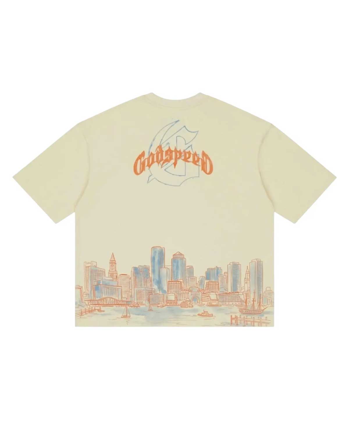 Godspeed Boston Skyline Tee Bone