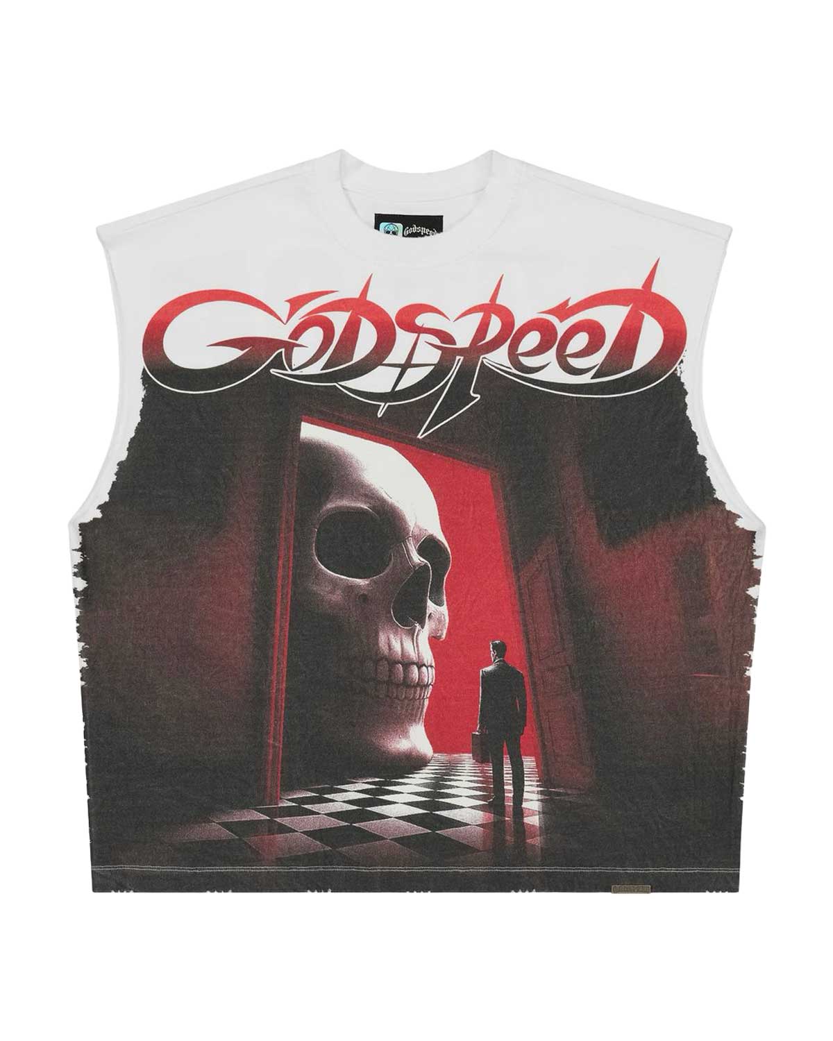 Godspeed Fate's Doorstep Sleeveless Tee White