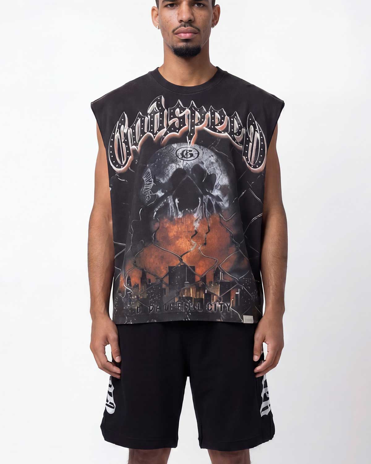 Godspeed Fences Sleeveless Tee Black