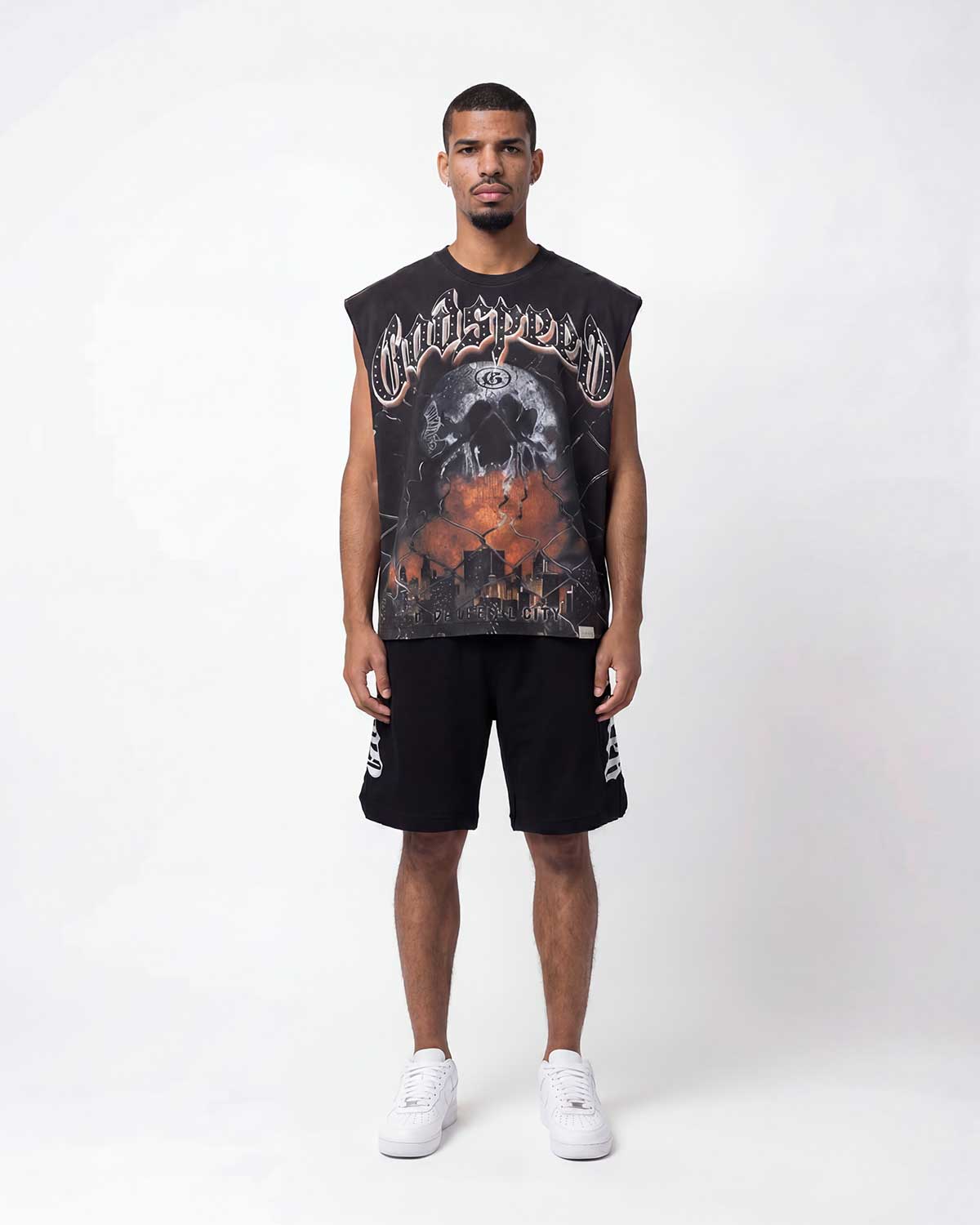 Godspeed Fences Sleeveless Tee Black