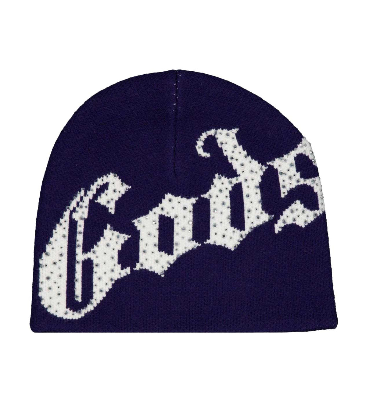 Godspeed Forever OG Logo Studded Beanie Navy/White