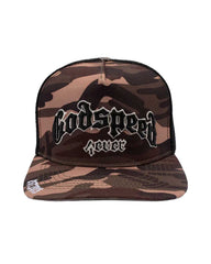 Godspeed Forever Trucker Hat Brown/Green Camo