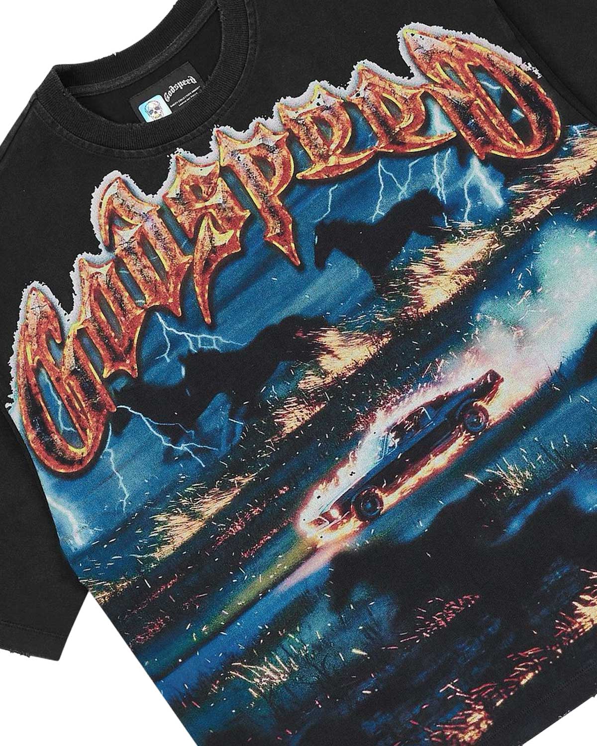 Godspeed Horsepower Tee Black
