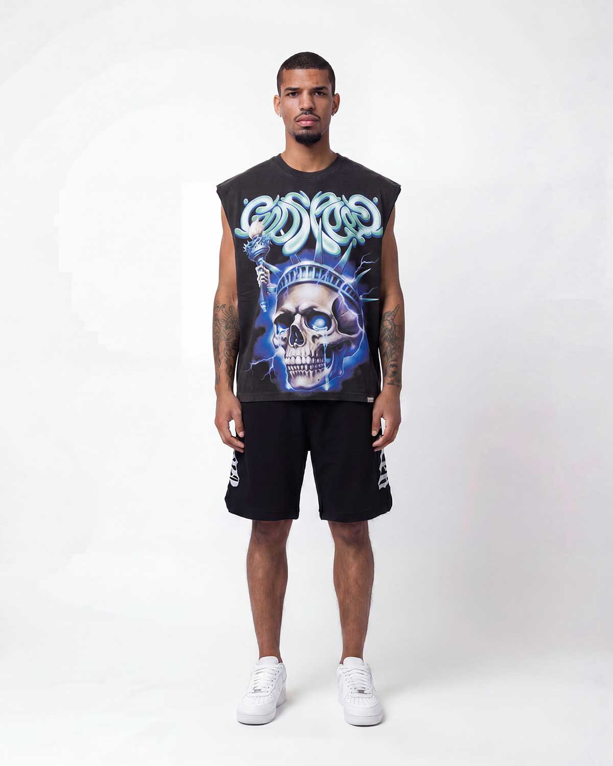 Godspeed Liberty Tears Sleeveless Tee Black