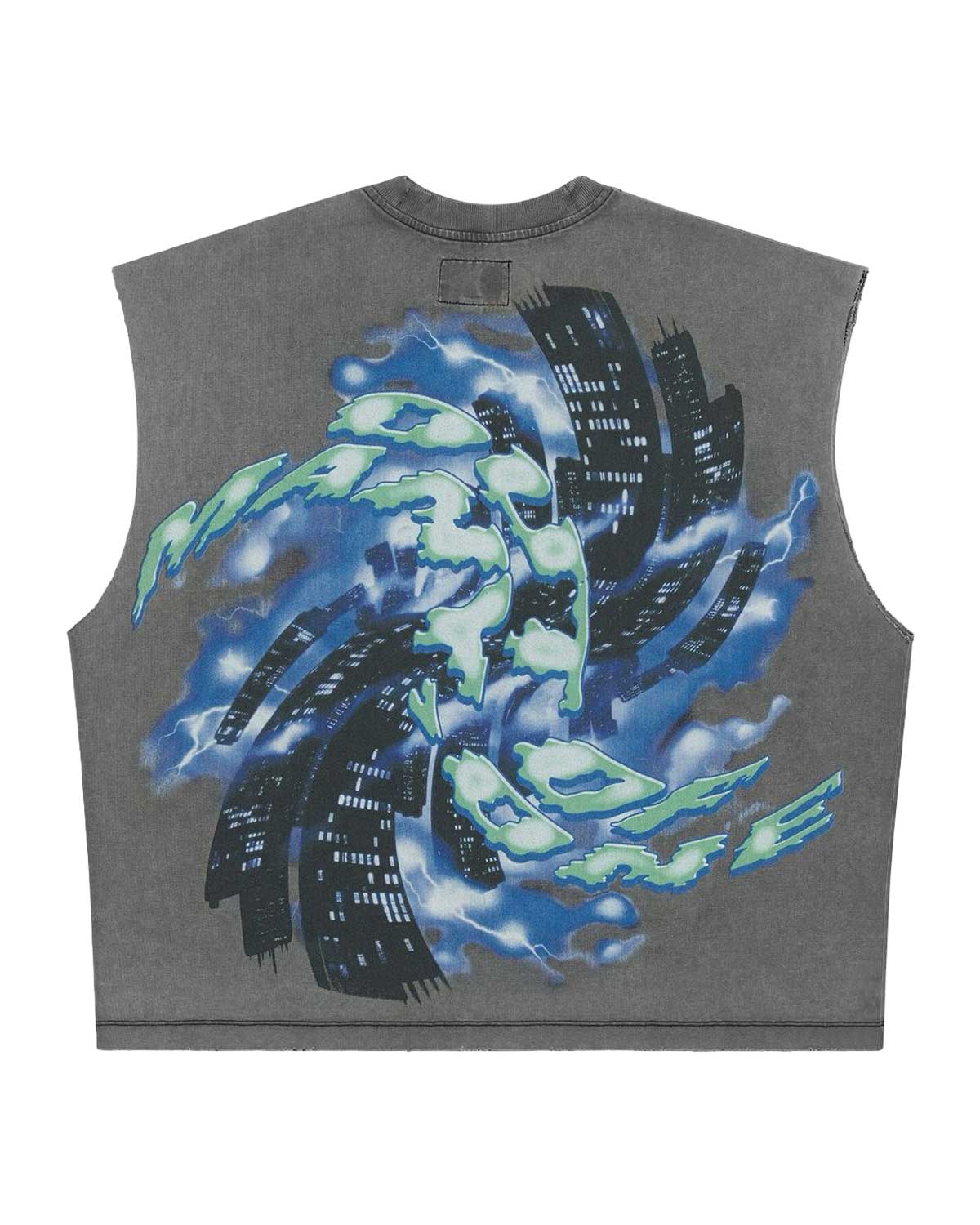 Godspeed Liberty Tears Sleeveless Tee Grey