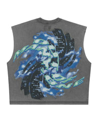 Godspeed Liberty Tears Sleeveless Tee Grey