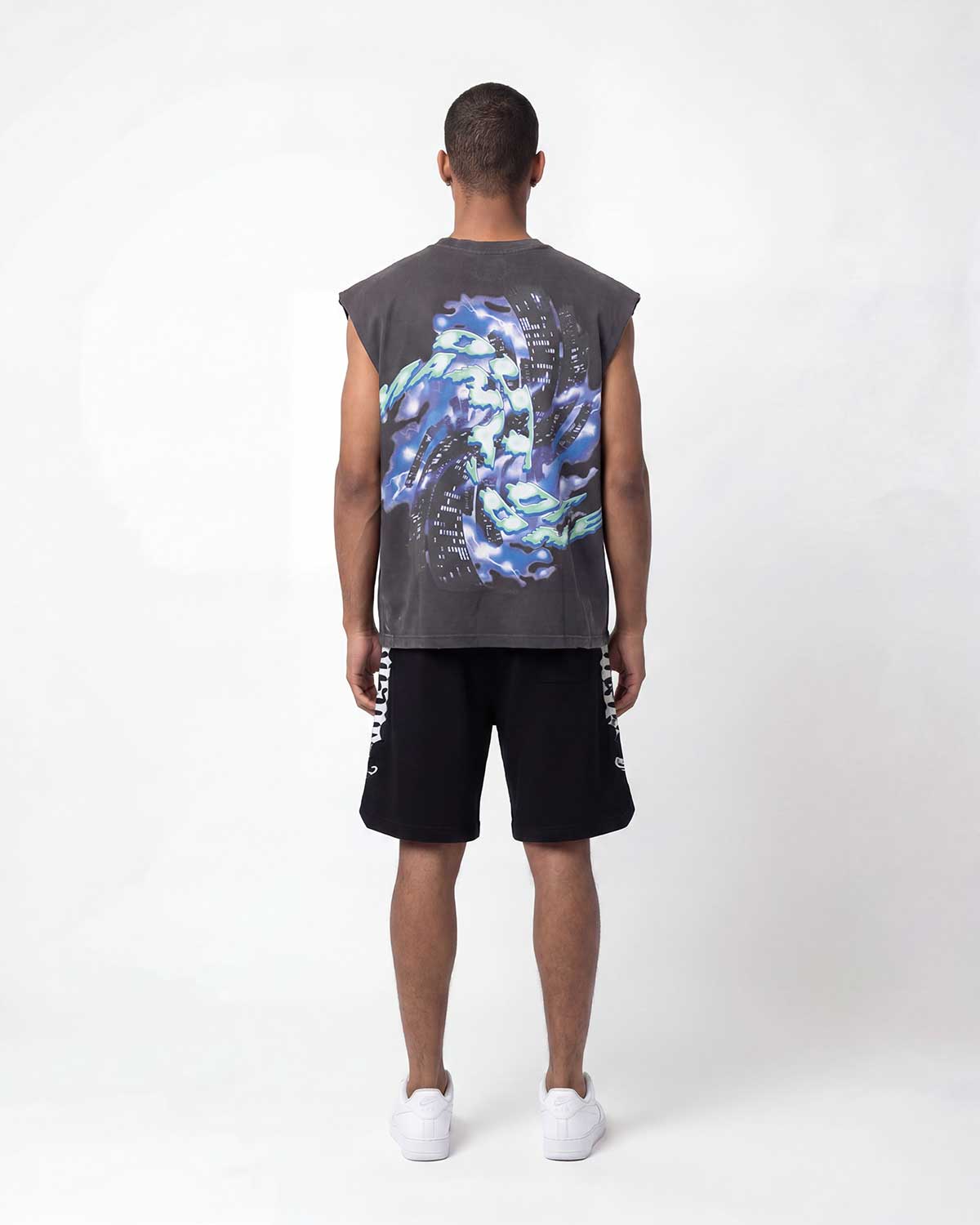 Godspeed Liberty Tears Sleeveless Tee Grey
