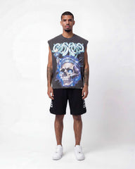 Godspeed Liberty Tears Sleeveless Tee Grey