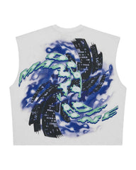 Godspeed Liberty Tears Sleeveless Tee White