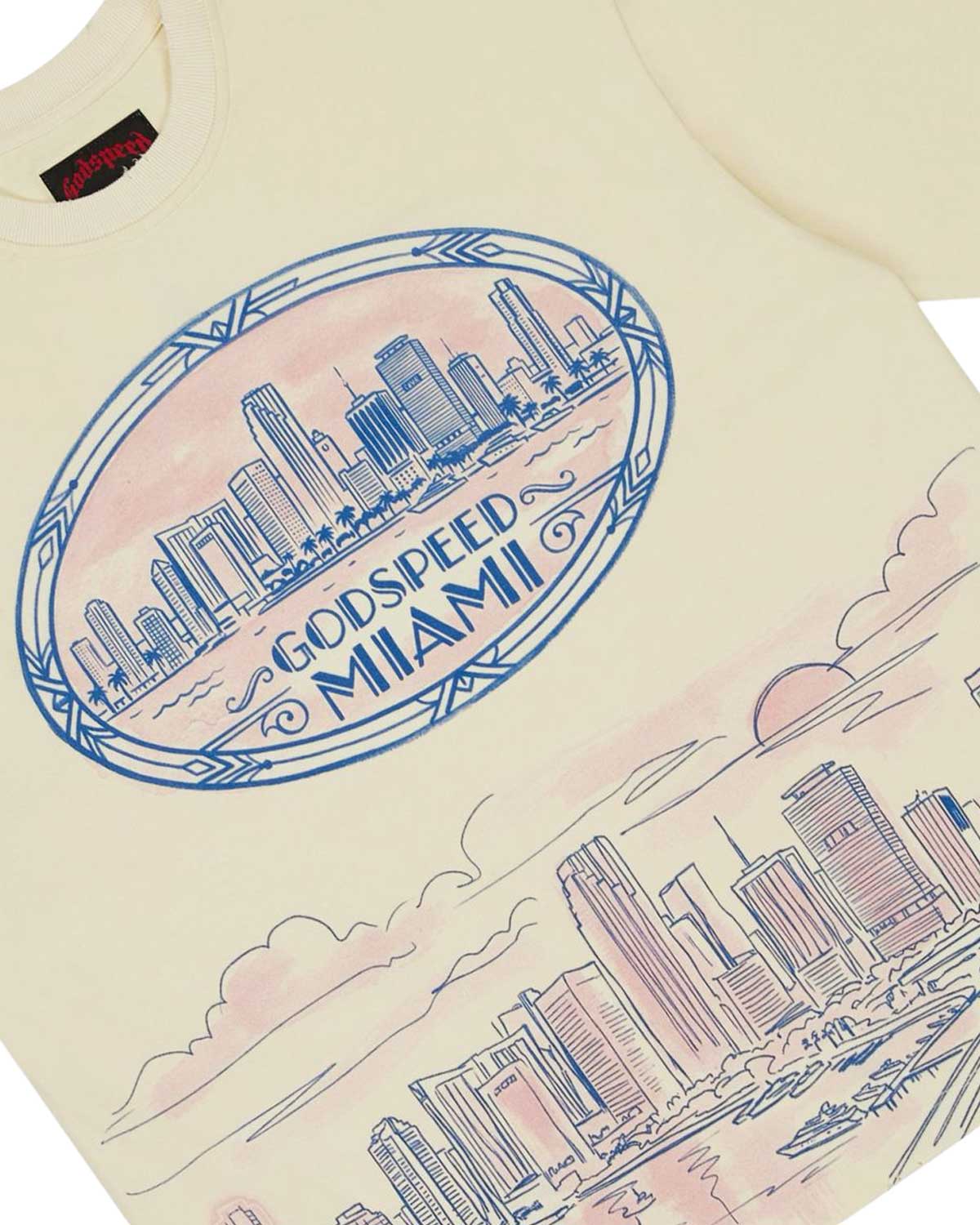 Godspeed Miami Skyline Tee Bone