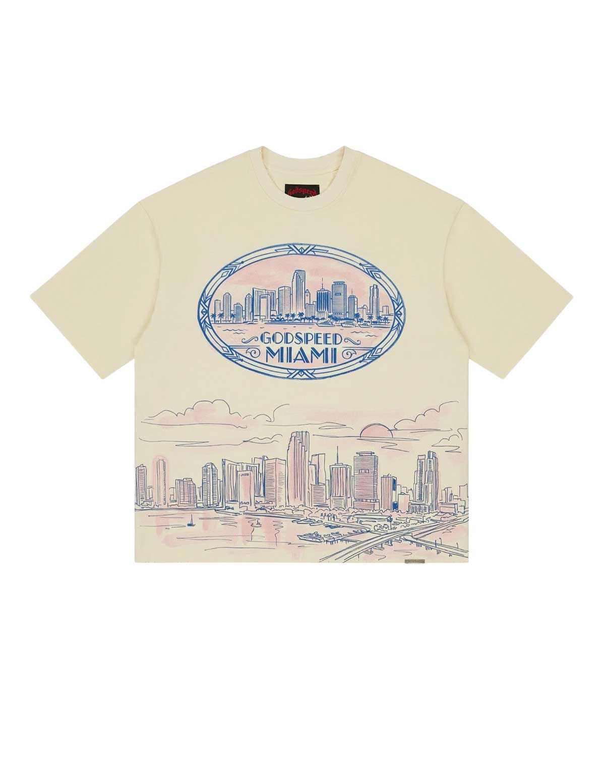 Godspeed Miami Skyline Tee Bone