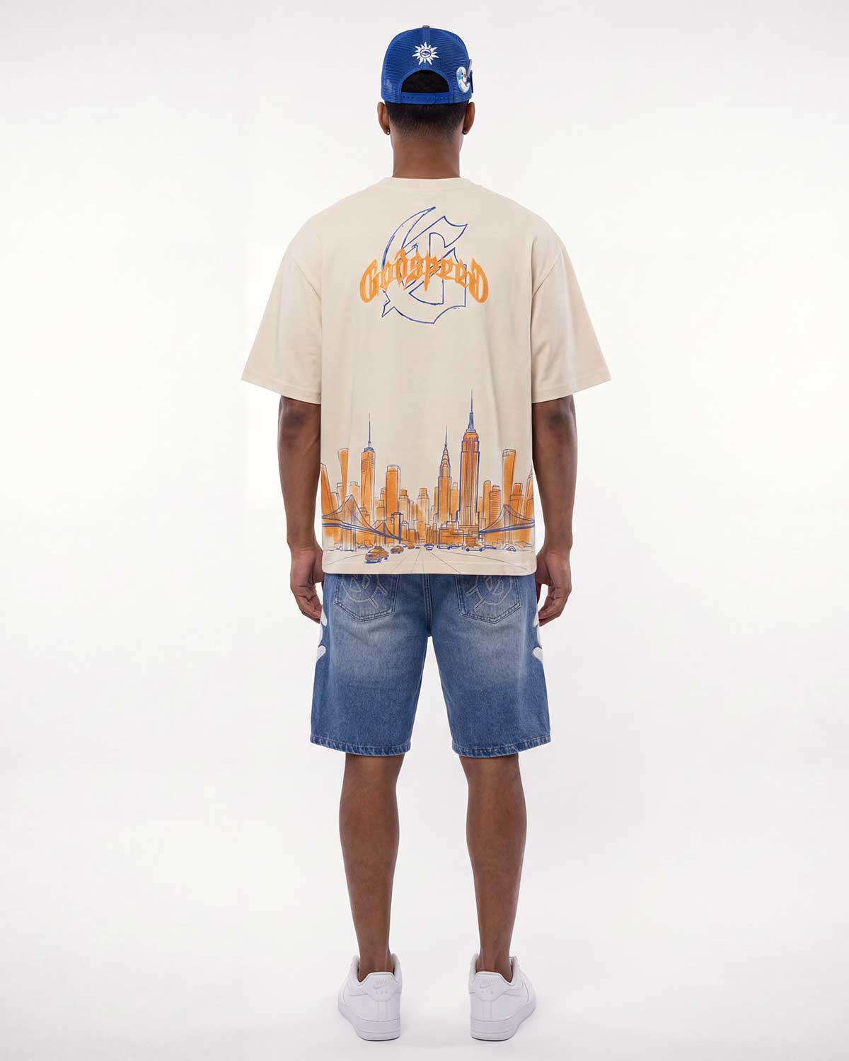 Godspeed New York Skyline Tee Bone