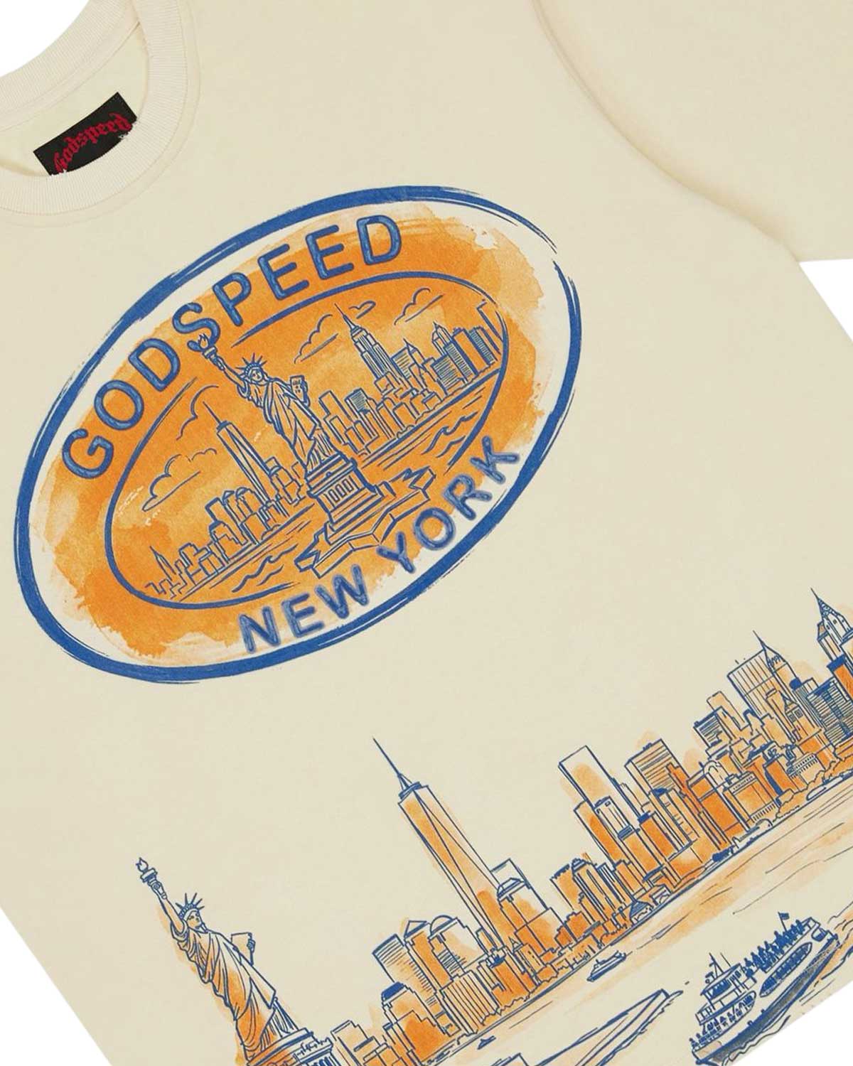 Godspeed New York Skyline Tee Bone