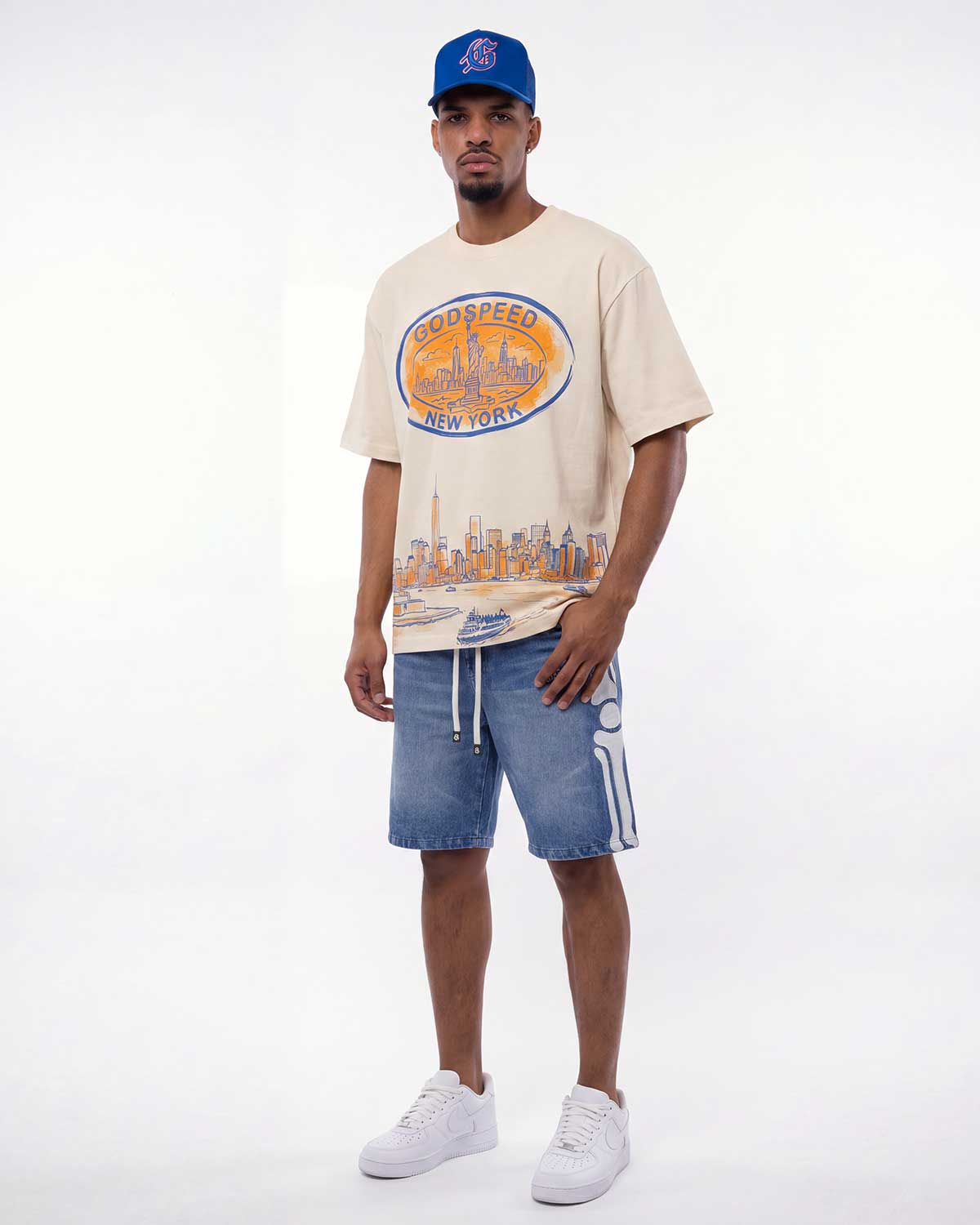 Godspeed Femur Denim Shorts Blue