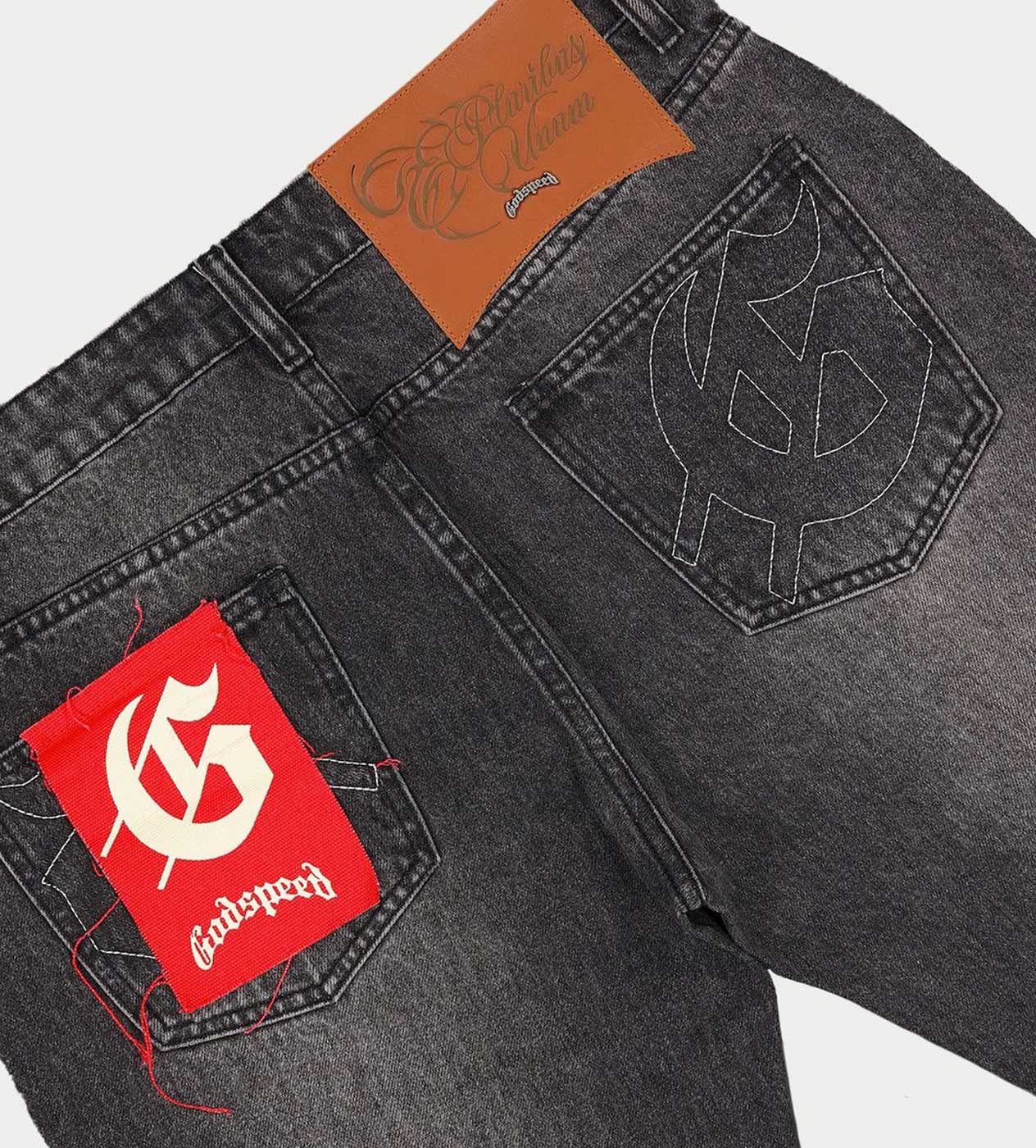 Godspeed OG Logo Flared Denim Black Wash