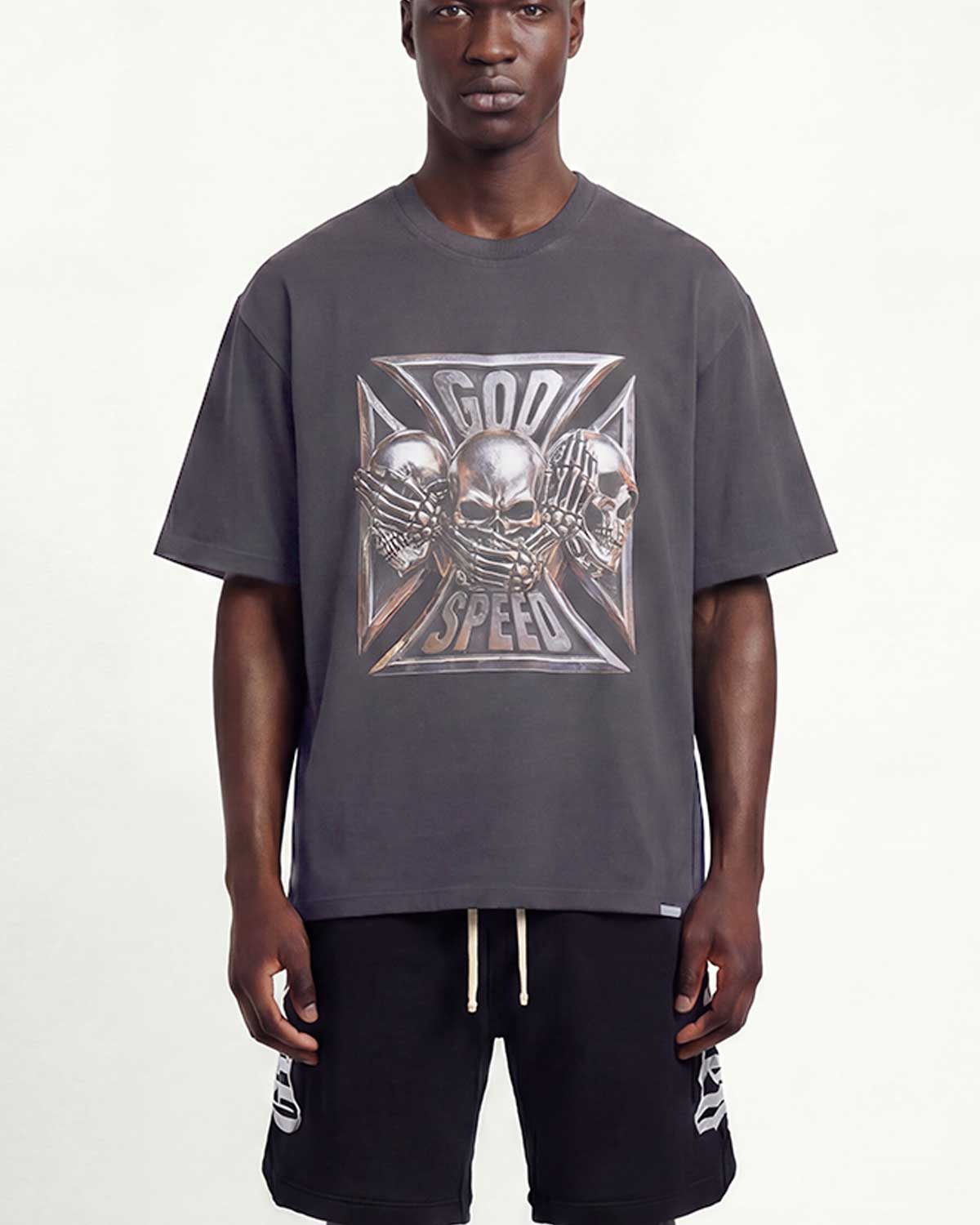 Godspeed Omerta Tee Ash Grey