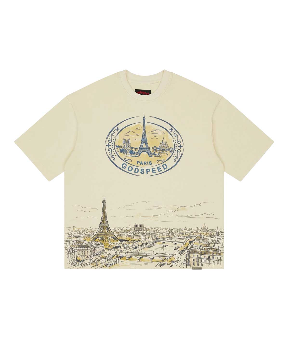 Godspeed Paris Skyline Tee Bone
