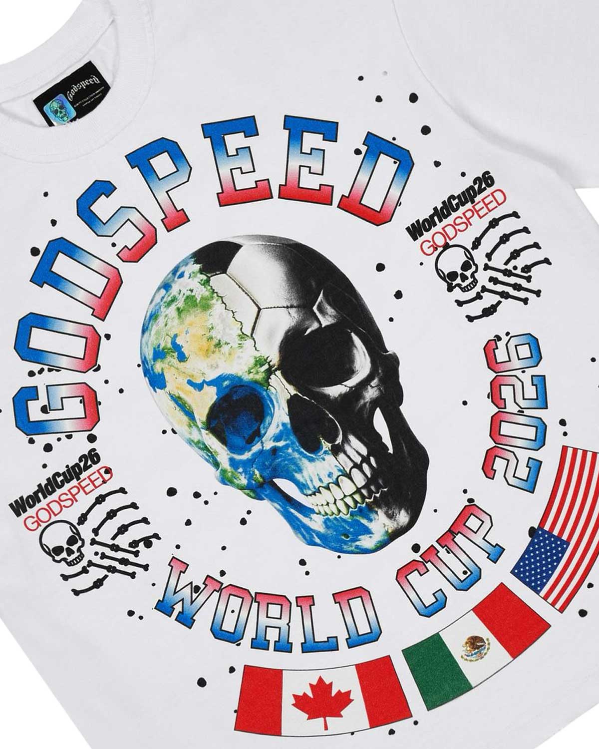 Godspeed Planet Futbol Tee White