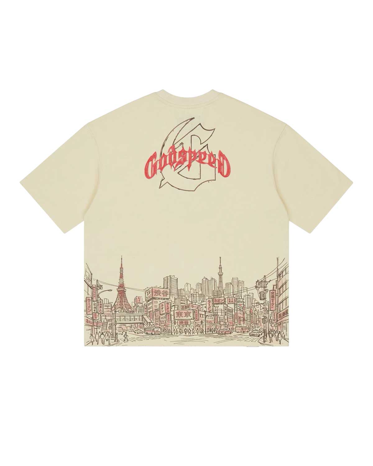 Godspeed Tokyo Skyline Tee Bone