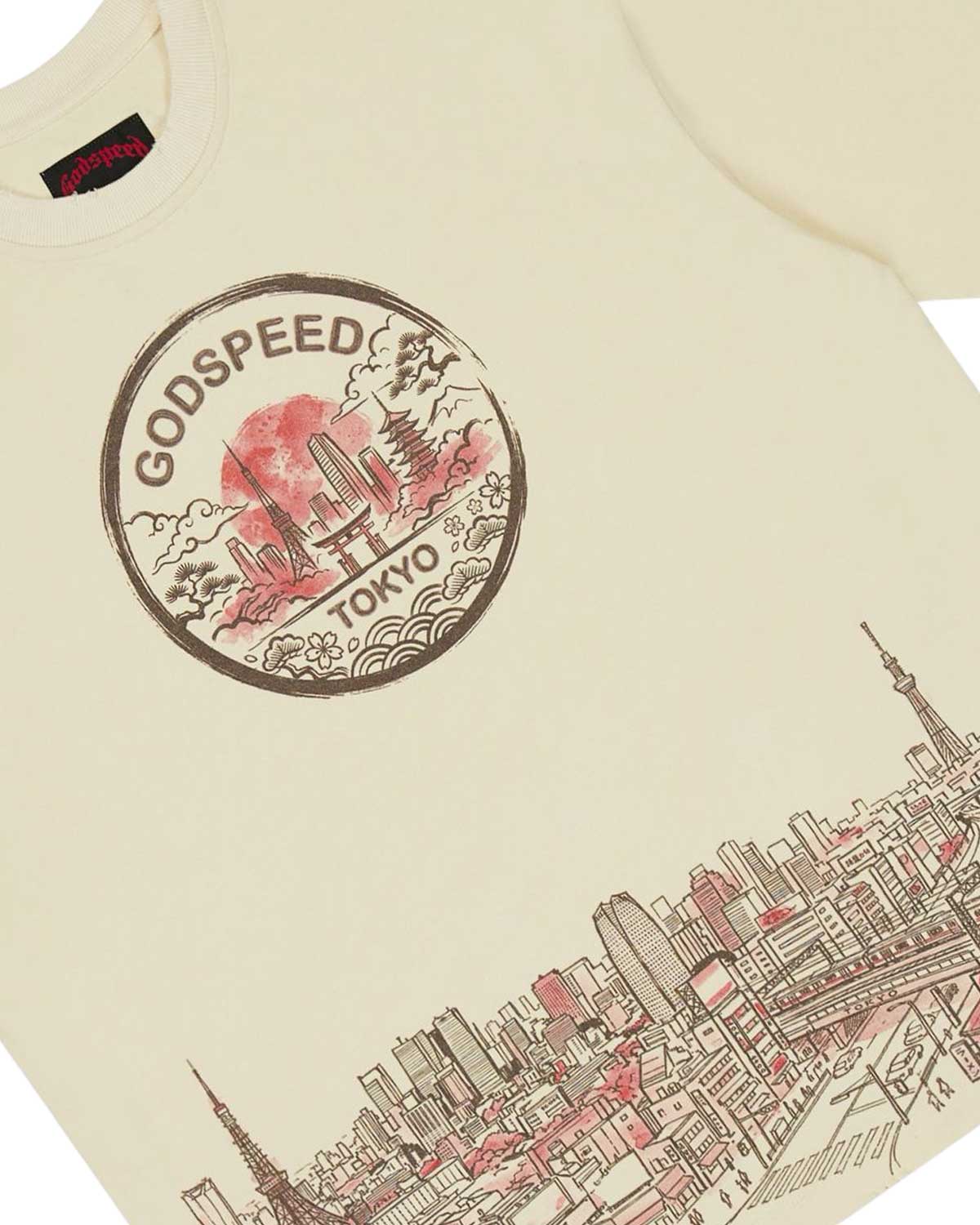 Godspeed Tokyo Skyline Tee Bone