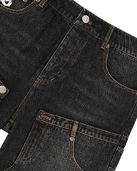 Godspeed Twin Panel Denim Shorts Black