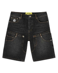 Godspeed Twin Panel Denim Shorts Black
