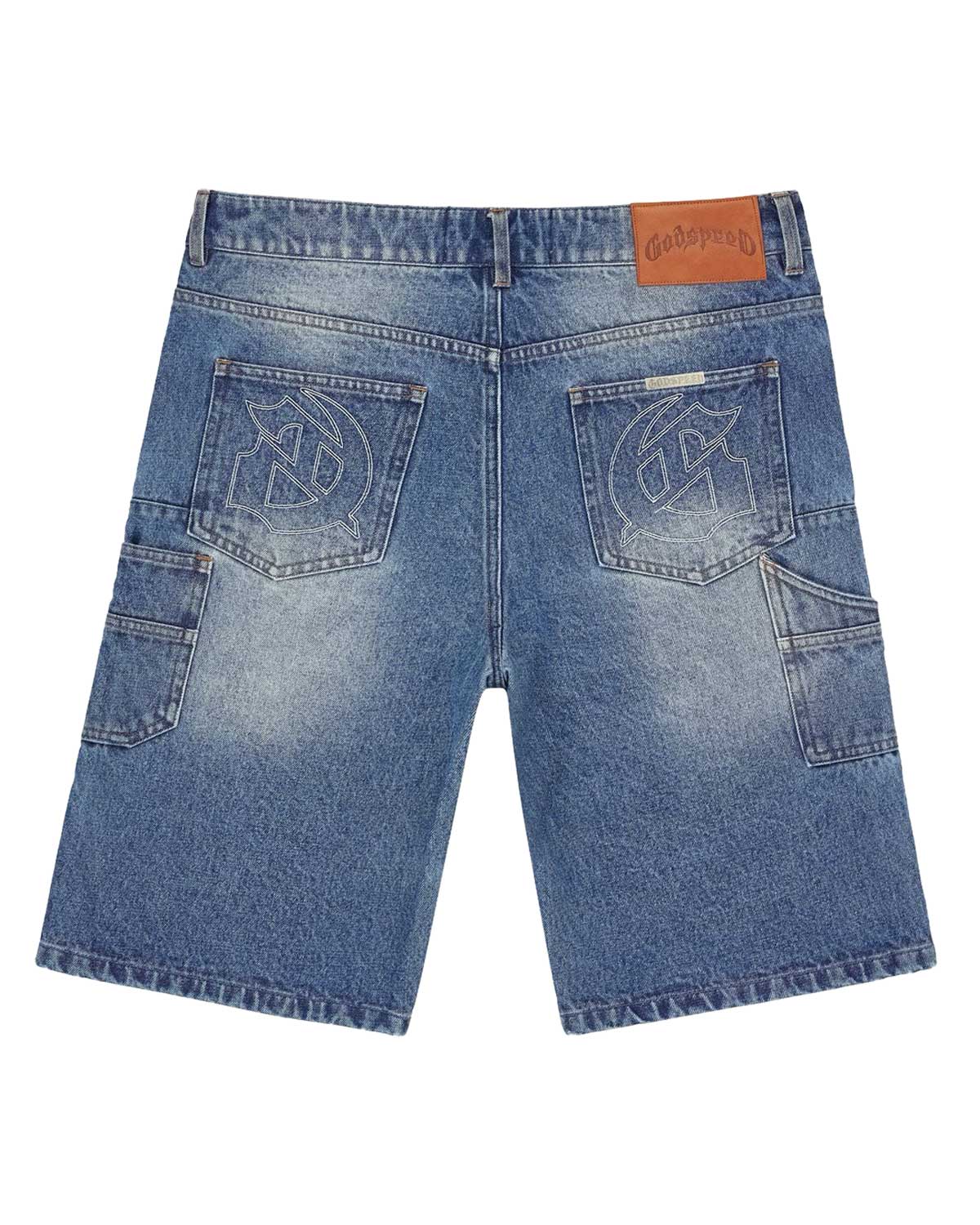 Godspeed Twin Panel Denim Shorts Blue