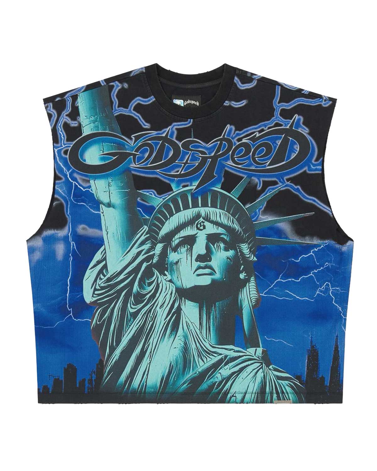 Godspeed Voltage Sleeveless Tee Black/Blue