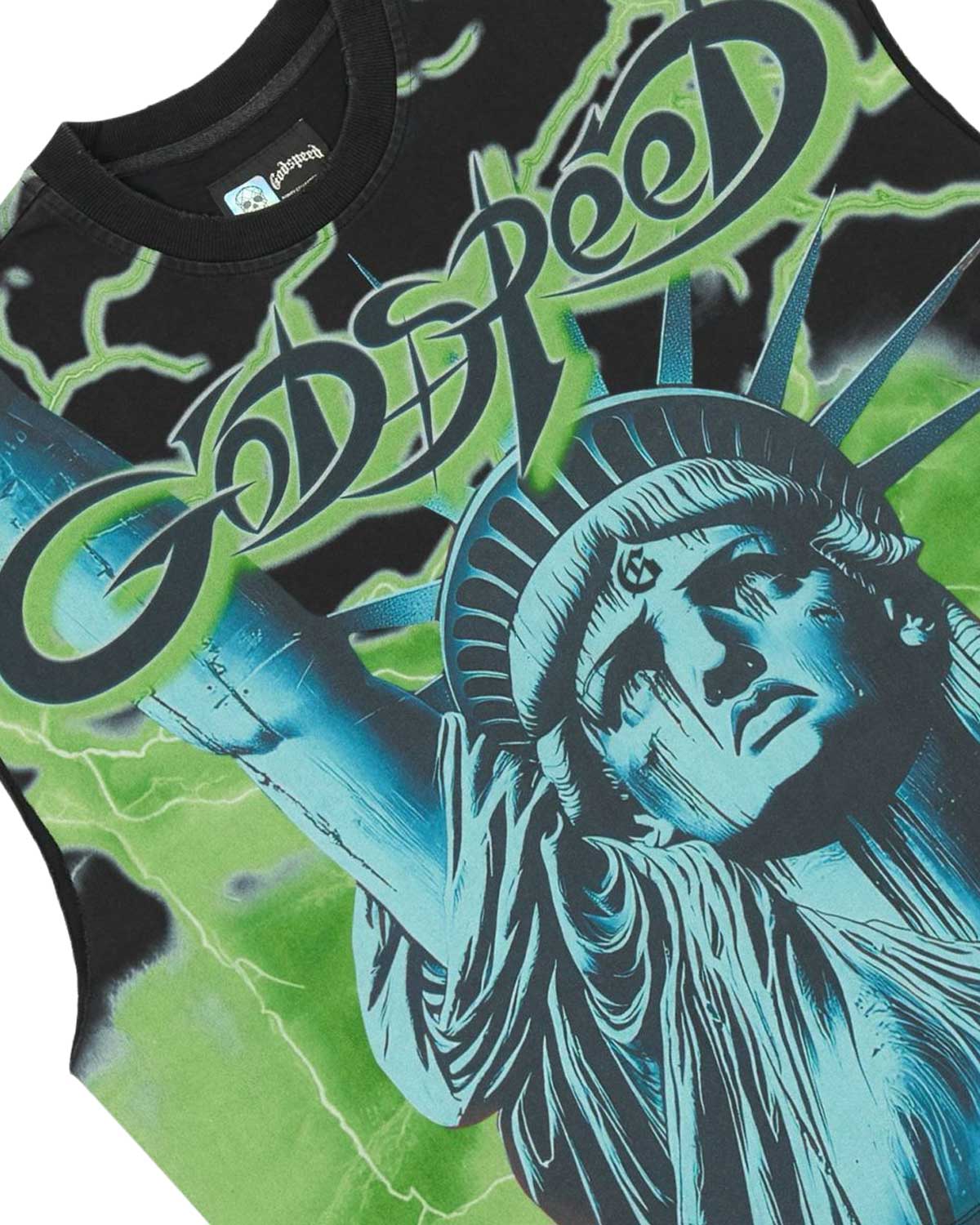 Godspeed Voltage Sleeveless Tee Black/Green