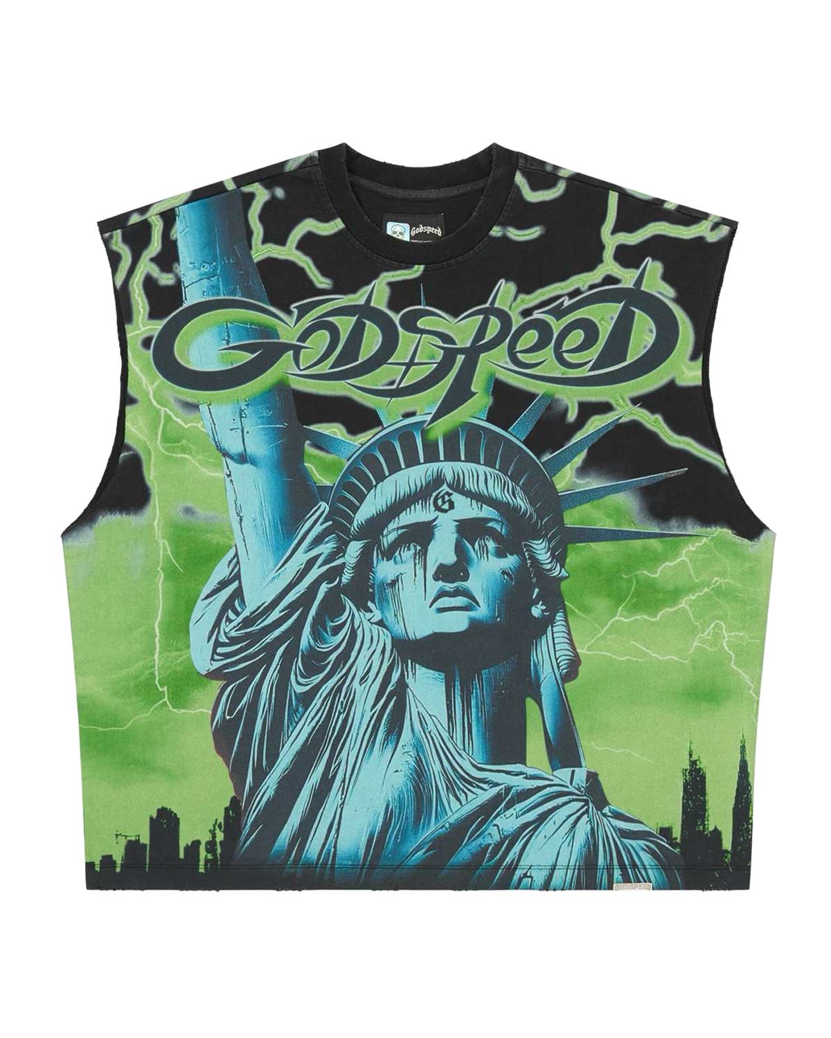 Godspeed Voltage Sleeveless Tee Black/Green