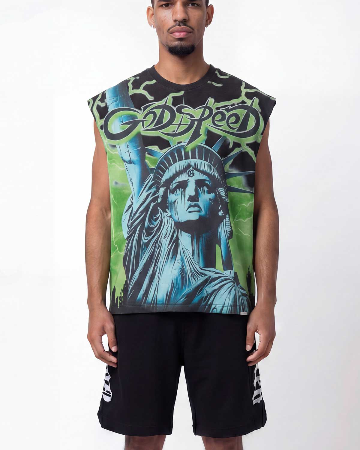 Godspeed Voltage Sleeveless Tee Black/Green