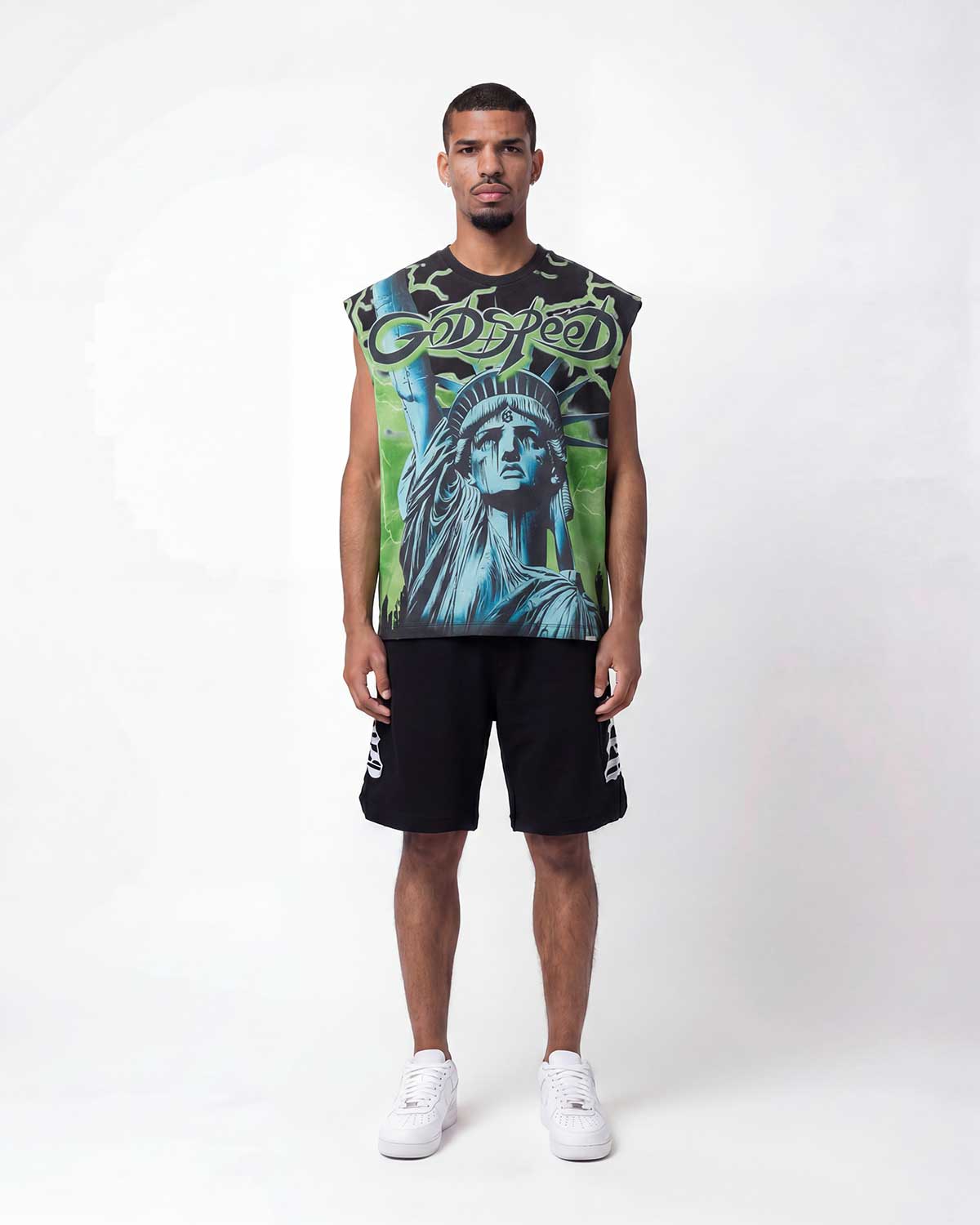 Godspeed Voltage Sleeveless Tee Black/Green