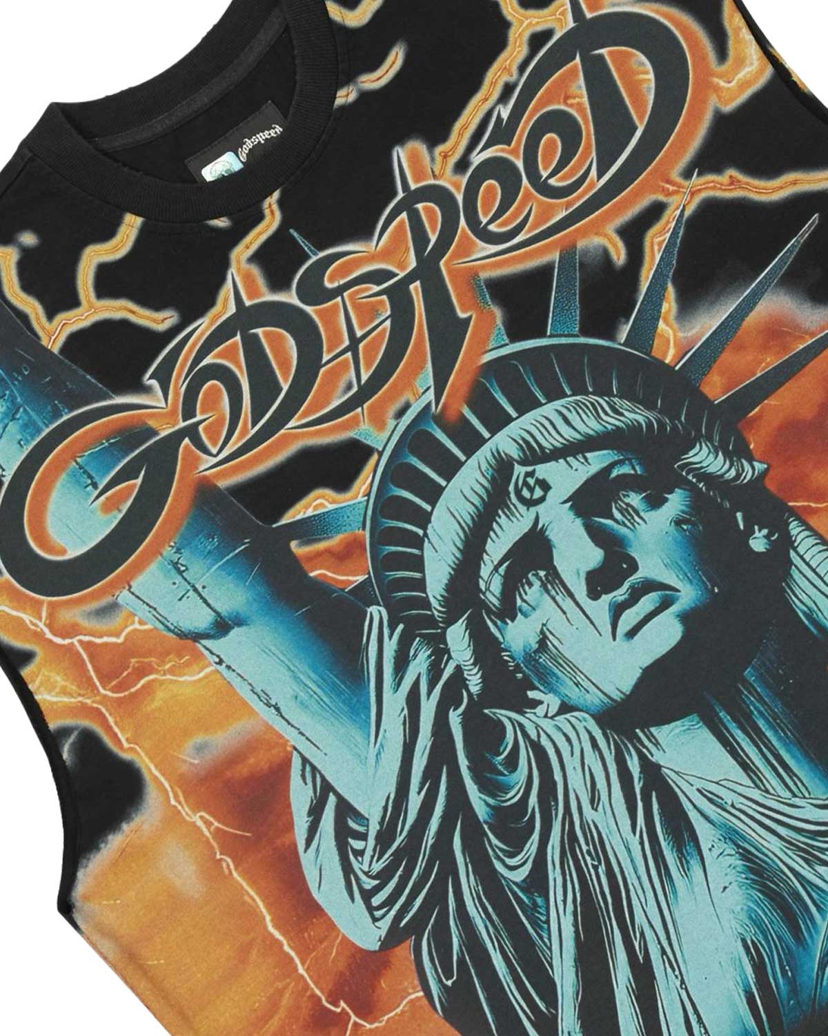 Godspeed Voltage Sleeveless Tee Black/Orange