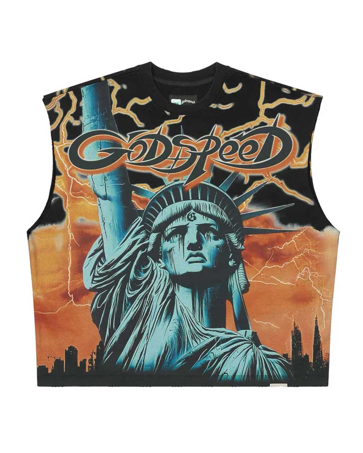 Godspeed Voltage Sleeveless Tee Black/Orange