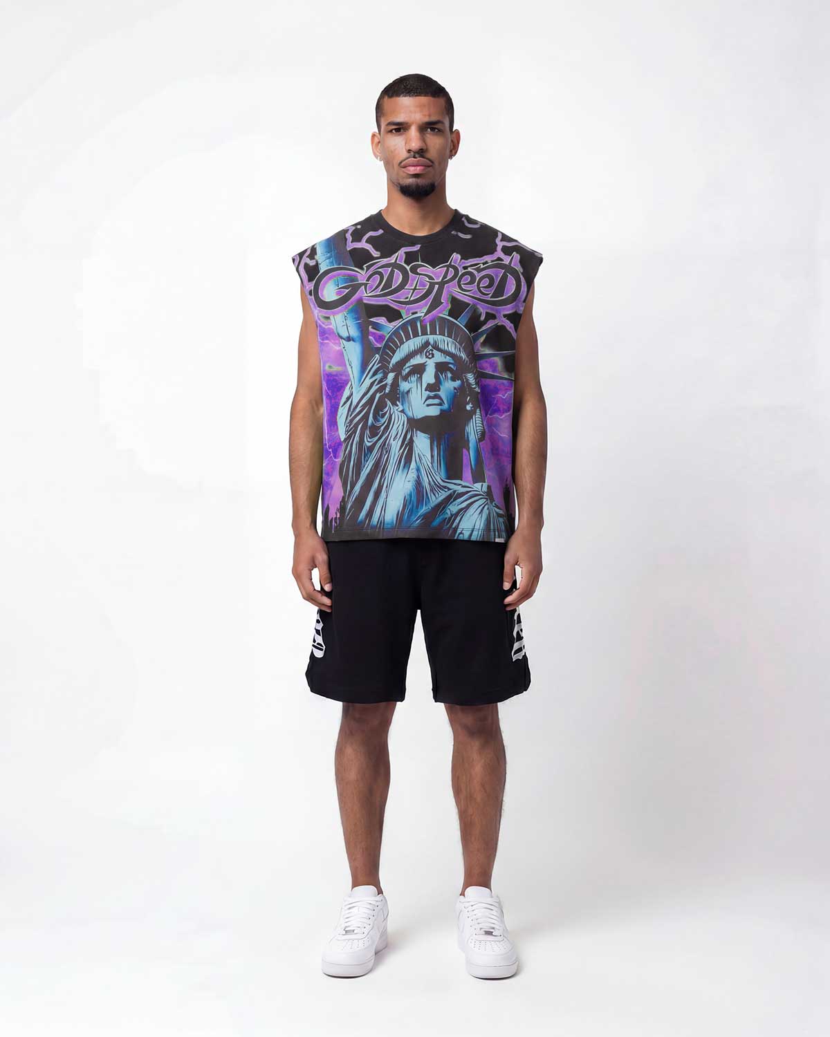 Godspeed Voltage Sleeveless Tee Black/Purple