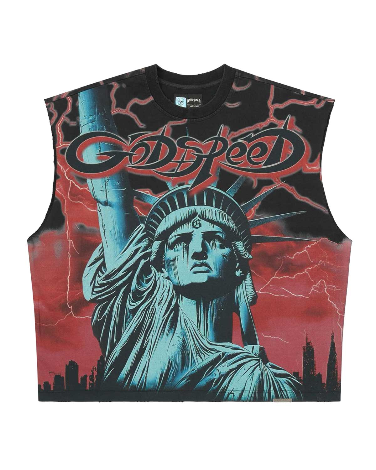 Godspeed Voltage Sleeveless Tee Black/Red