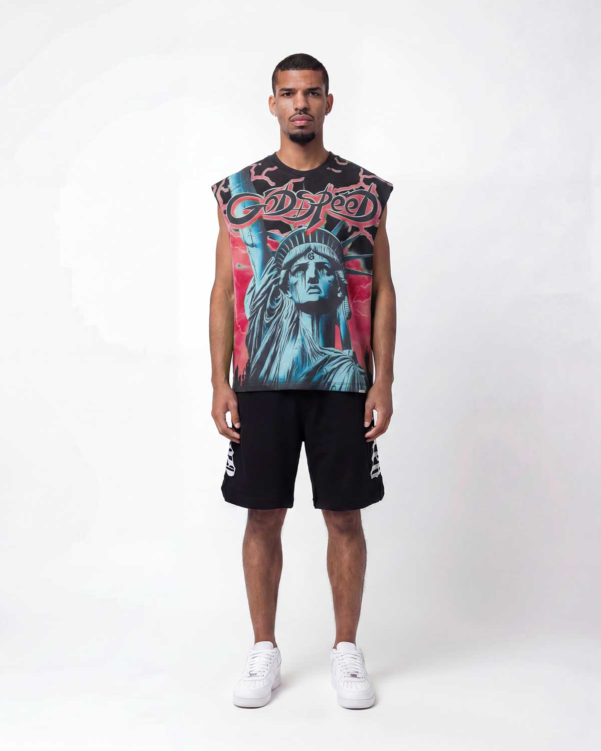 Godspeed Voltage Sleeveless Tee Black/Red