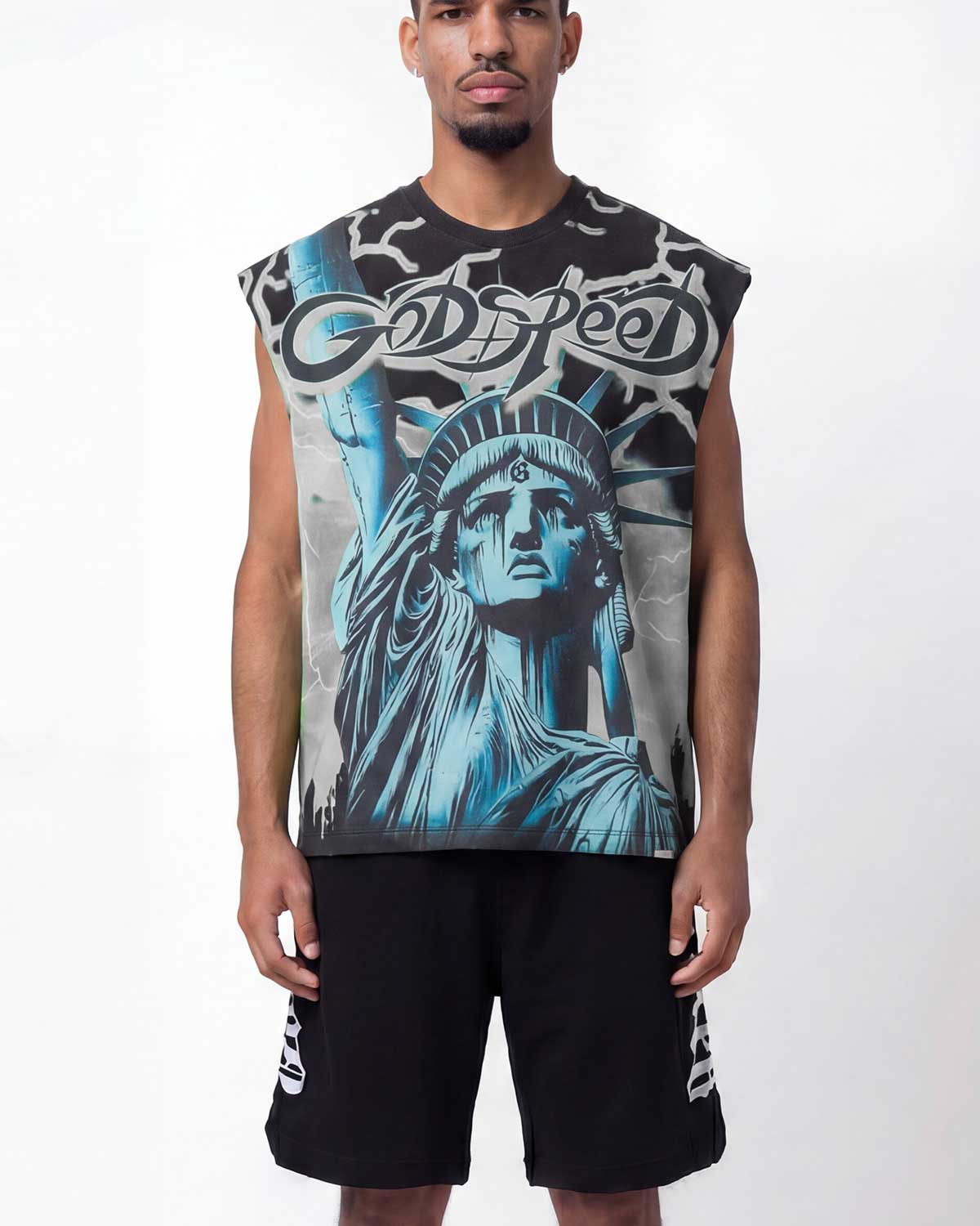 Godspeed Voltage Sleeveless Tee Black/Wolf Grey