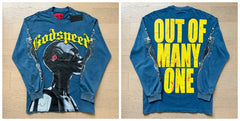 Godspeed "Out of Many, One" Vintage-Wash Blue Long Sleeve Tee