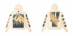 Vintage "Godspeed" White House Chaos Oversized Beige Hoodie