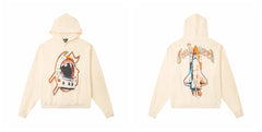 Vintage "Godspeed" Space Shuttle Oversized Beige Hoodie